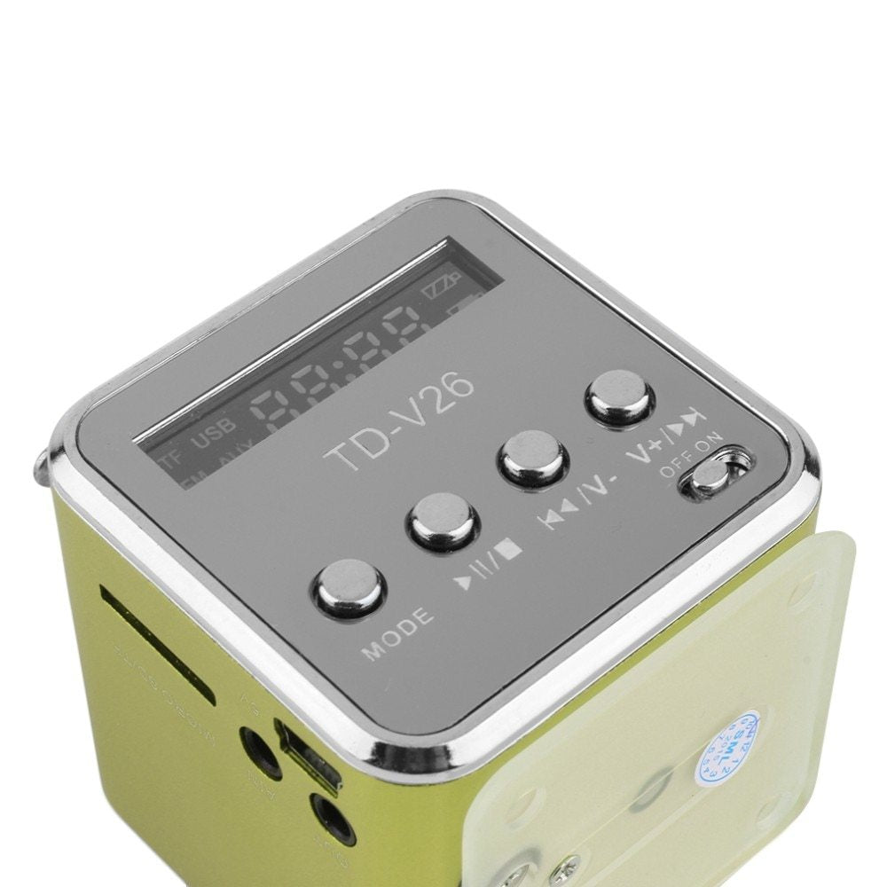 TD-V26 Portable Speaker Mini FM Radio Receiver MP3 Music Player