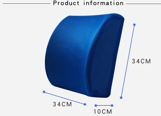 Breathable Ice Mesh Memory Foam Car Waist Cushion