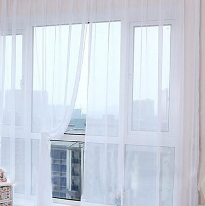 Solid Tulle Modern Sheer Curtains