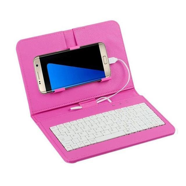Ultra Thin Mobile Phone Bluetooth Keyboard Leather Case
