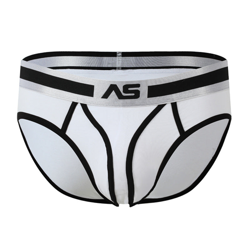 Men's Color Matching Low Waist Briefs