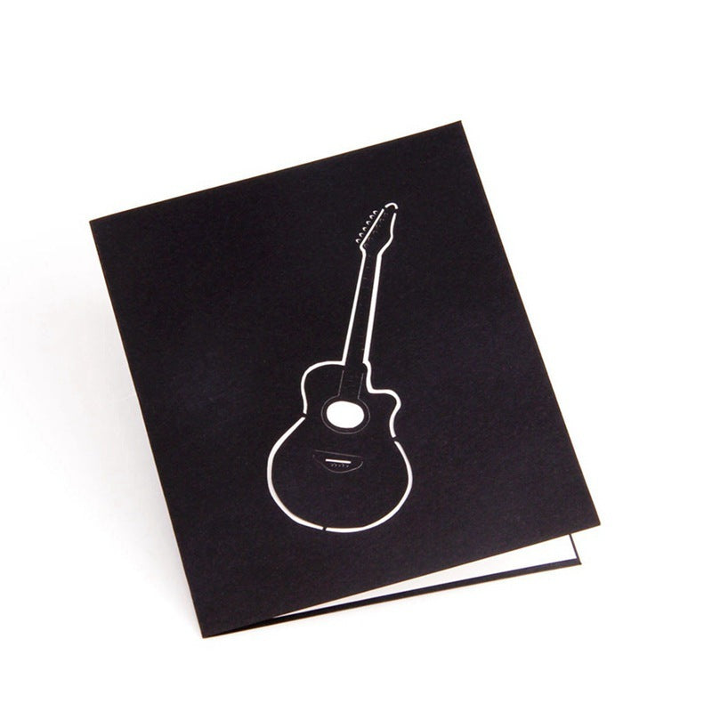 3D Guitar Birthday Greeting Card