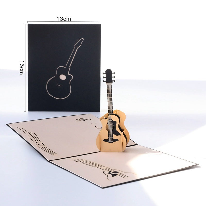 3D Guitar Birthday Greeting Card