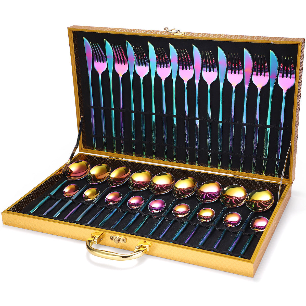 36-Piece Stainless Steel Tableware Set Gift Box