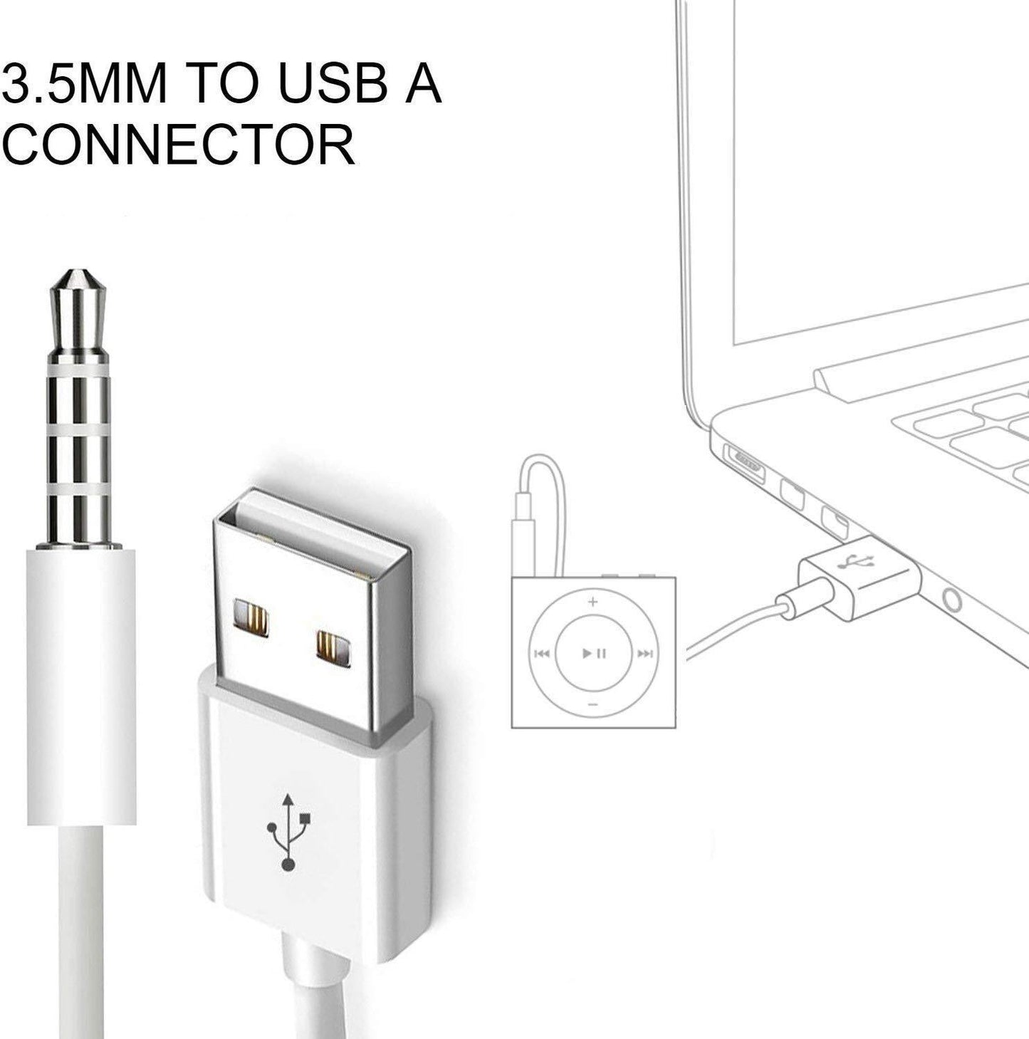 Car MP3 3.5mm Male AUX Audio Socket Jack To USB 2.0 Female Converter Cable Cord Car Interior Accessories Boutique New Hot Sale