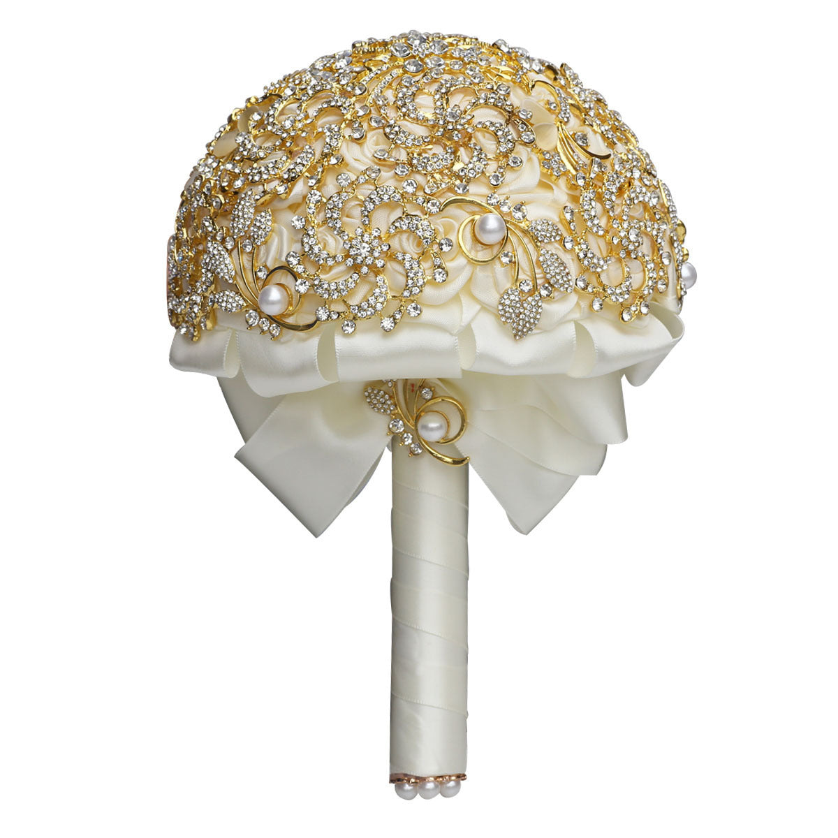 Golden Rhinestone Bridal Bouquet