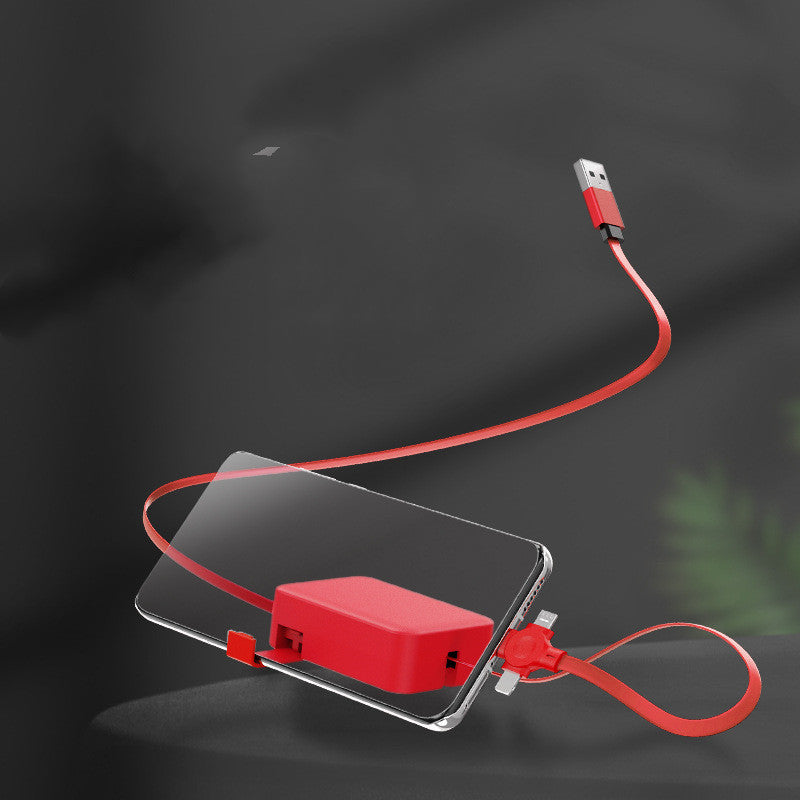 4 in 1 Retractable USB Cable Macaron Type C Micro iPhone