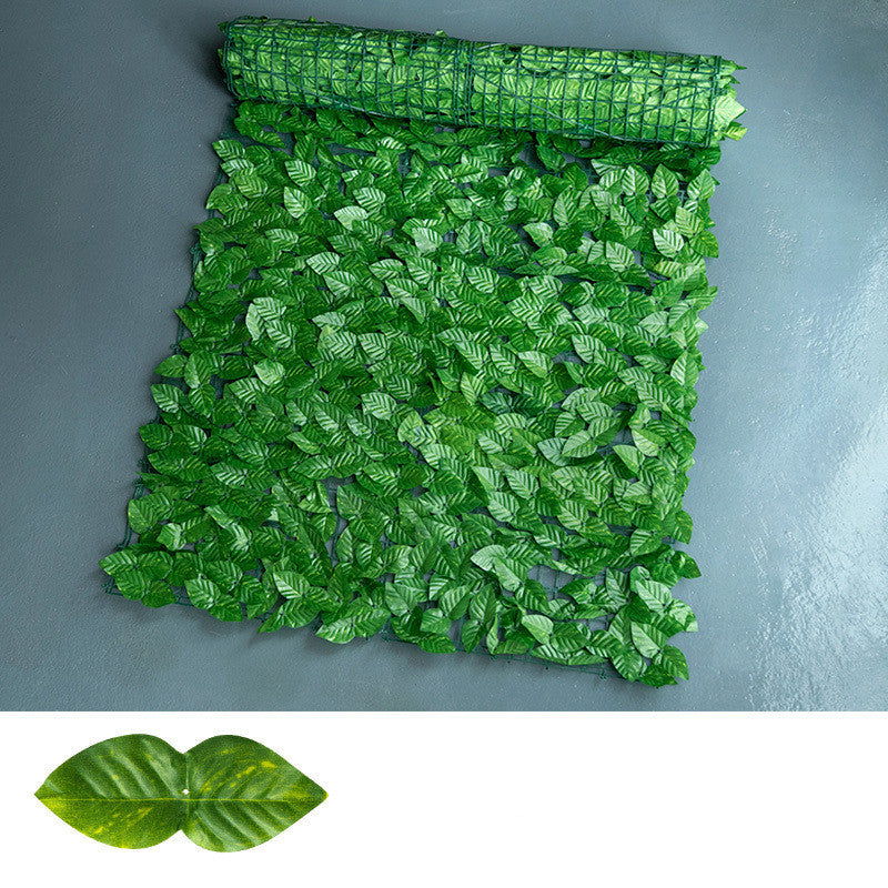 Artificial Green Leaf Fence Balcony Garden Decor