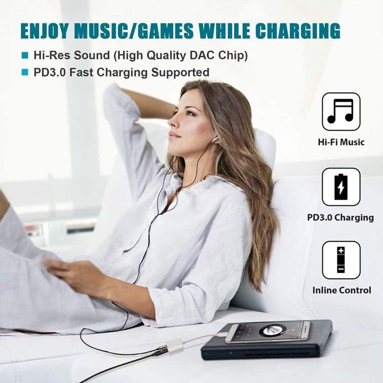 Type C to 3.5mm DAC Adapter Cable