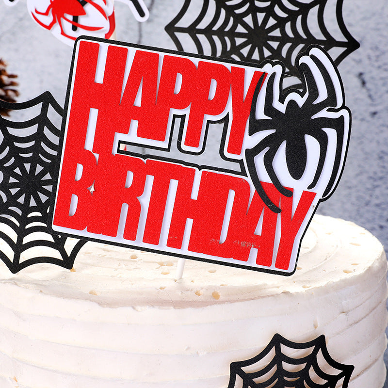Spider Web Cake Decoration Card