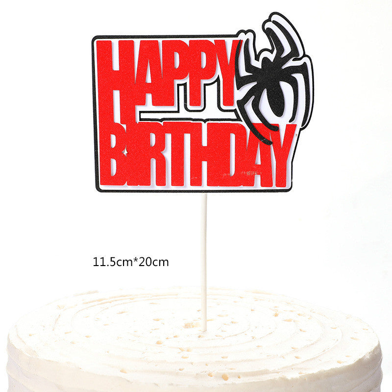 Spider Web Cake Decoration Card