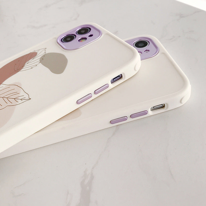 Vintage Leaf Flower Shockproof Soft Phone Case