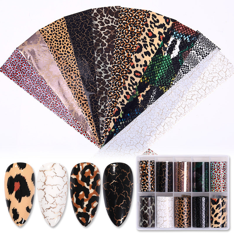 Ins Classic Manicure Nail Sticker Snake Star Set