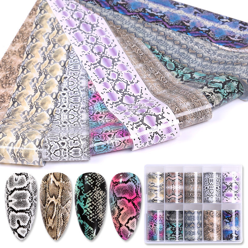 Ins Classic Manicure Nail Sticker Snake Star Set