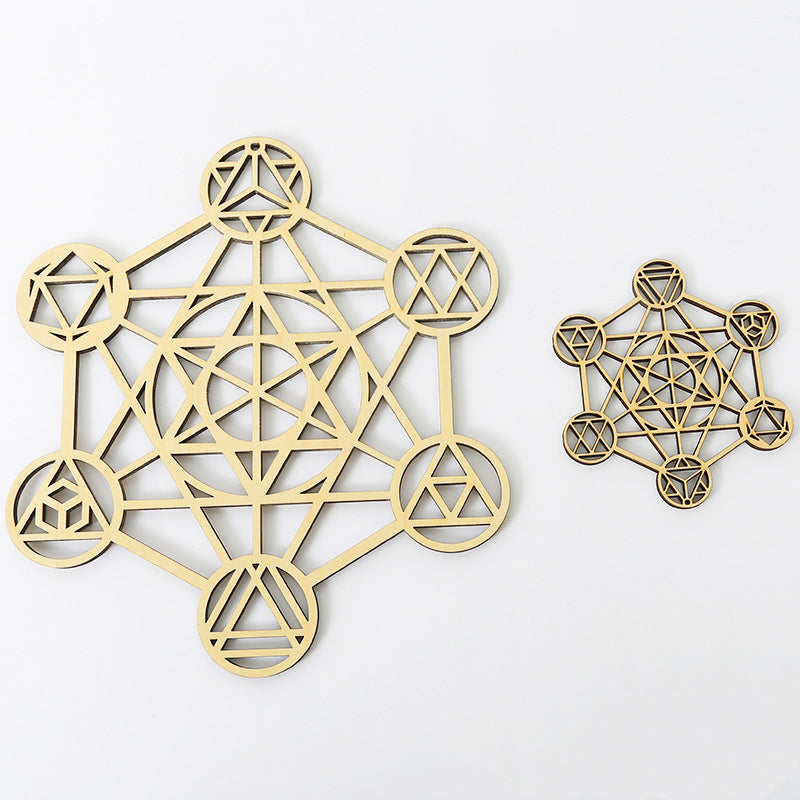 Wooden Geometric Wall Art, Meditation Decor