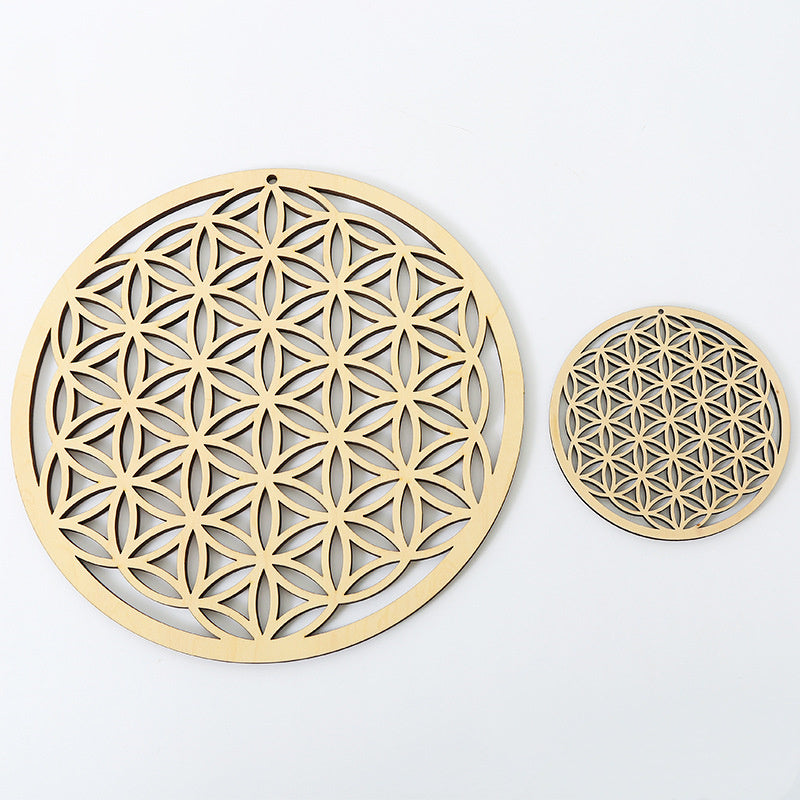 Wooden Geometric Wall Art, Meditation Decor