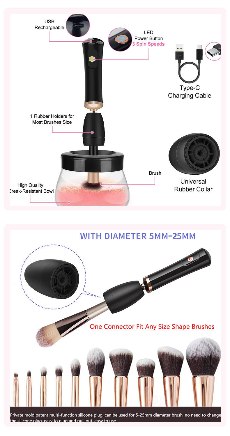 Electric Makeup Brush Cleaning Scrubber