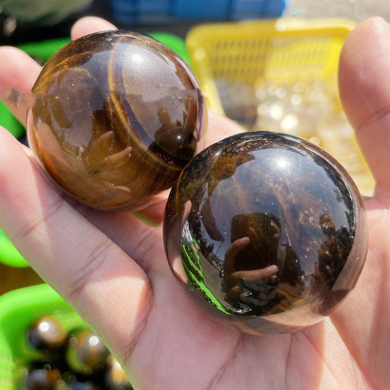 Natural Yellow Tiger Eye Crystal Ball