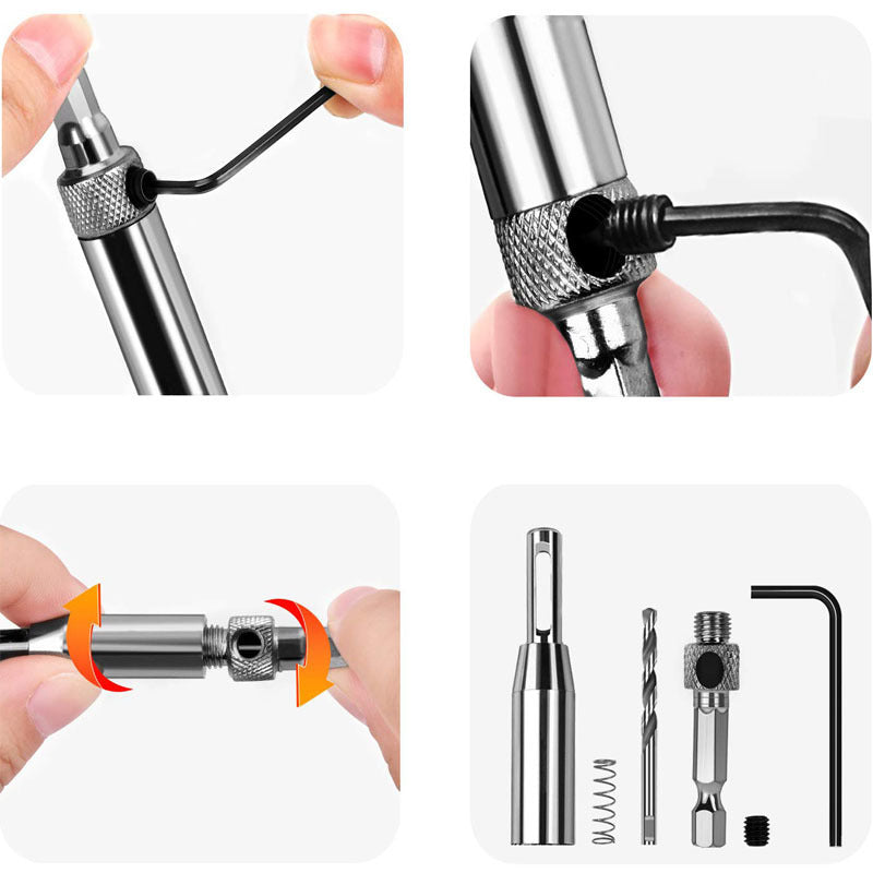 Woodworking Hinge Hole Puncher Drill Bit Set
