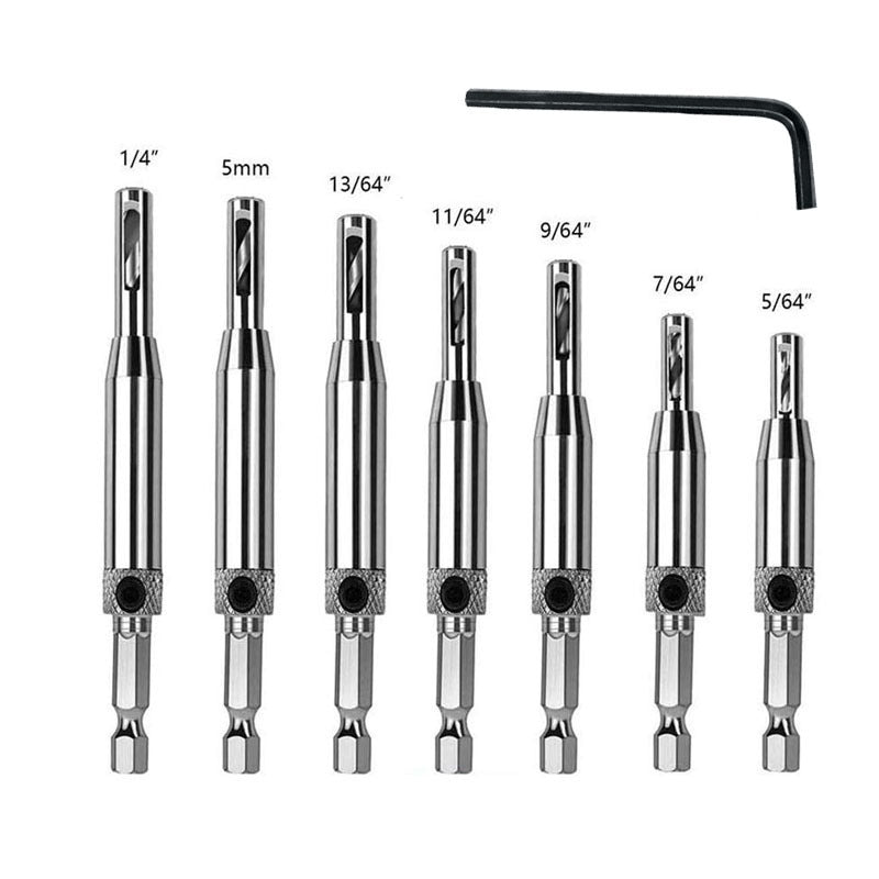 Woodworking Hinge Hole Puncher Drill Bit Set