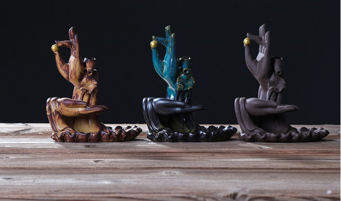 Bergamot Lotus Backflow Incense Burner, Dual-Use