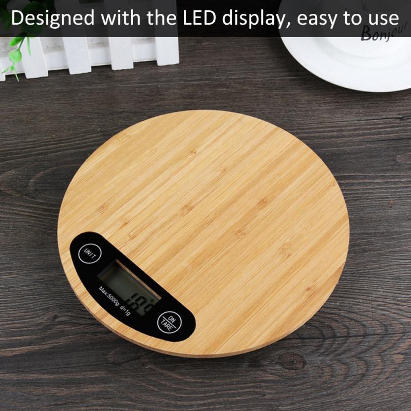 Bamboo Electronic Kitchen Baking Scale