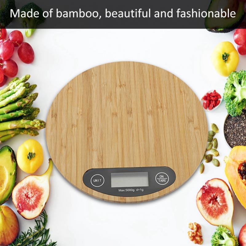 Bamboo Electronic Kitchen Baking Scale