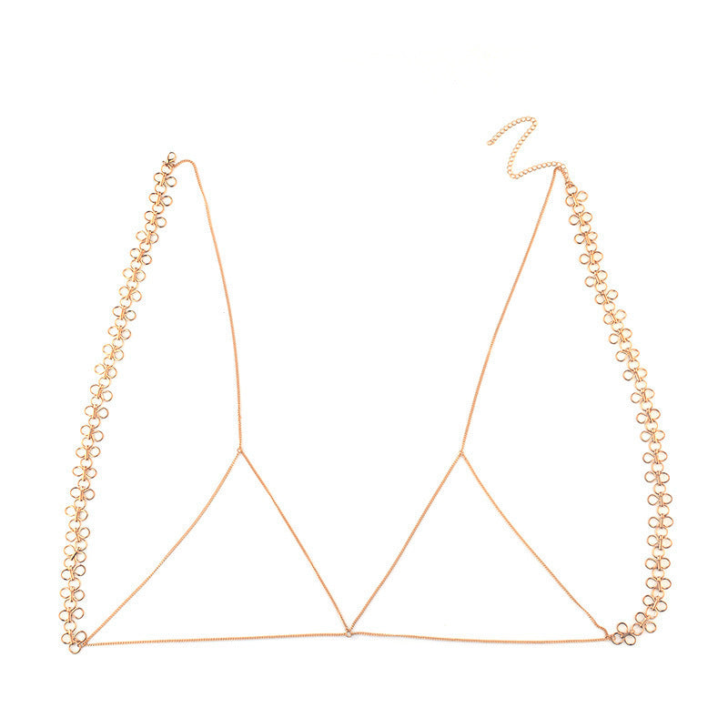 European Cross-Border Metal Knot Body Chest Necklace