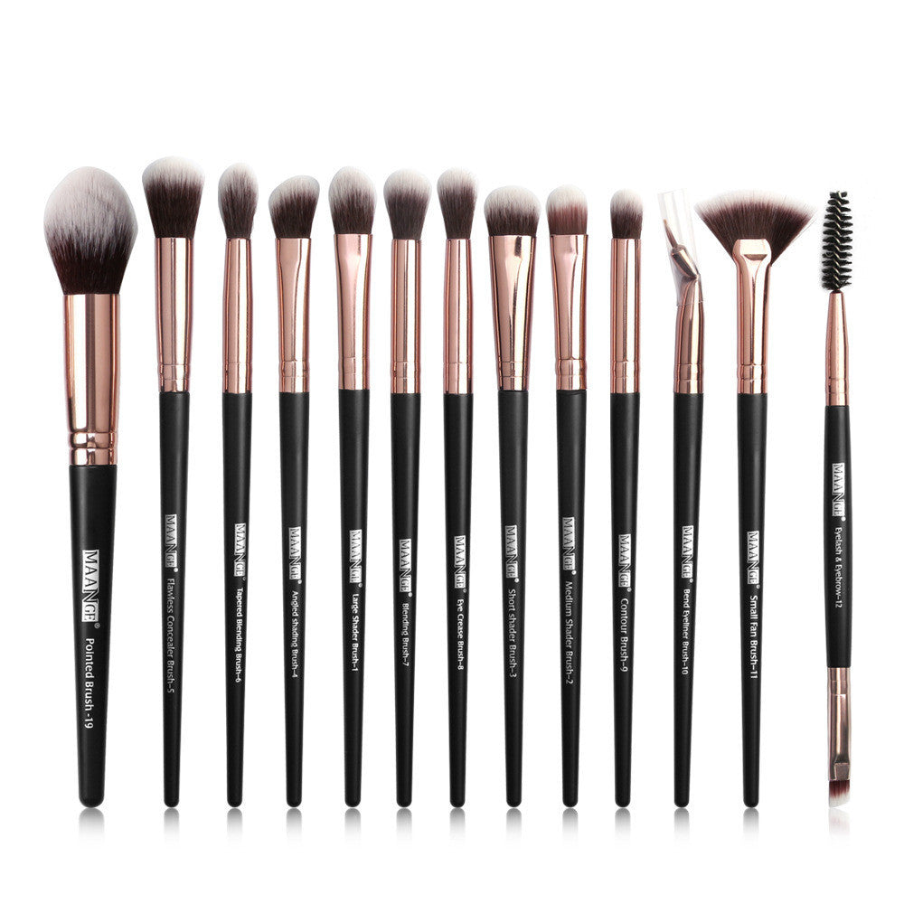 Maange 13-Piece Eye Makeup Brush Set: Beauty Tool Essentials