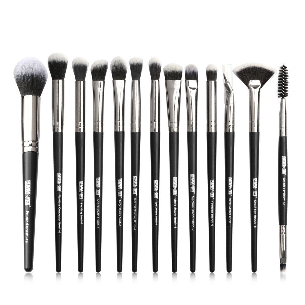 Maange 13-Piece Eye Makeup Brush Set: Beauty Tool Essentials