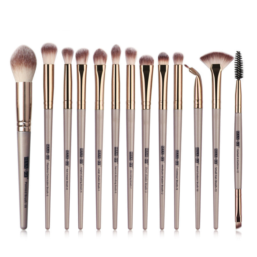 Maange 13-Piece Eye Makeup Brush Set: Beauty Tool Essentials