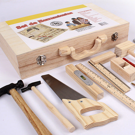 Children’s Wooden Toolbox Toy Set – Multi-Purpose Maintenance & Assembly