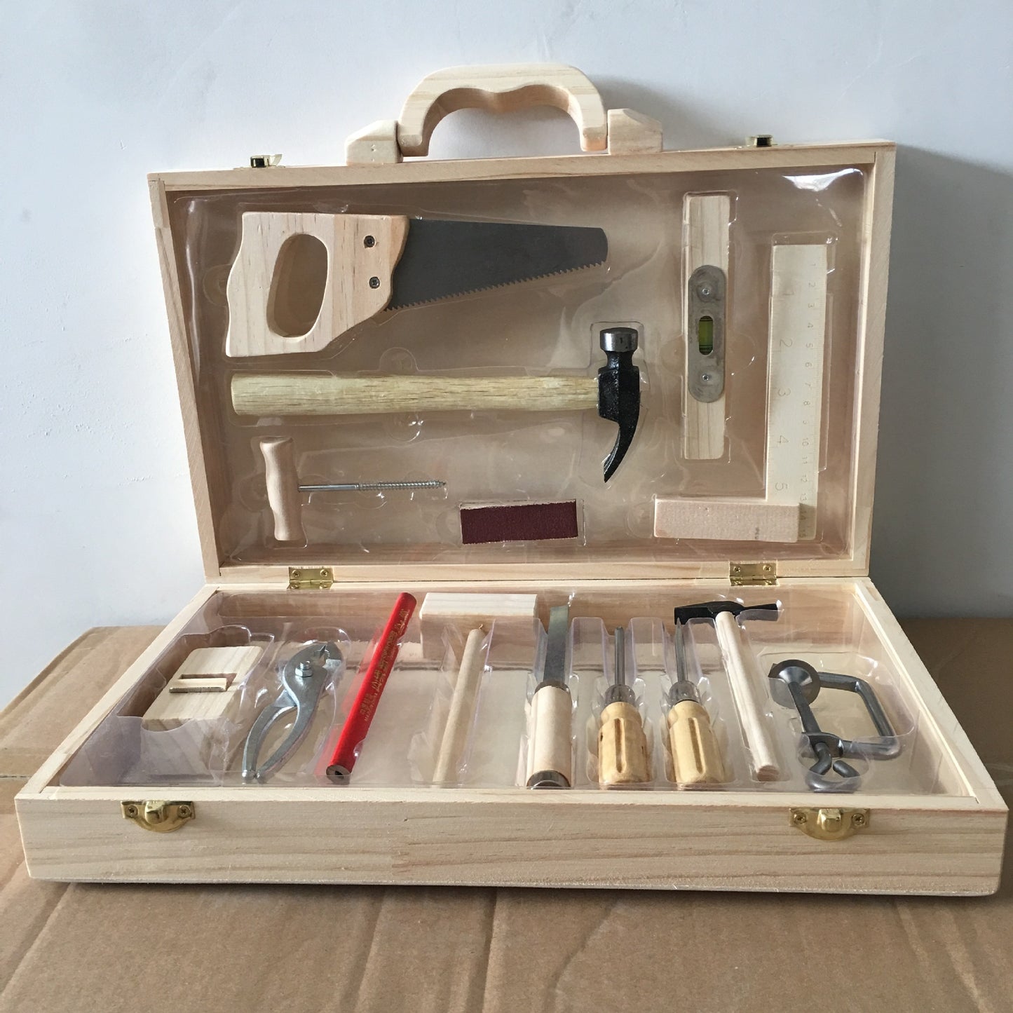 Children’s Wooden Toolbox Toy Set – Multi-Purpose Maintenance & Assembly