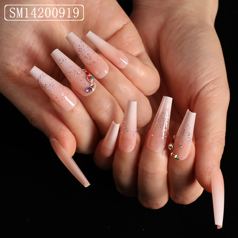 Assemble Ballet Nails Trapezoidal Coffin Fake Nails