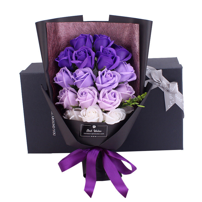 Birthday Gift Soap Rose Bouquet Gift Box