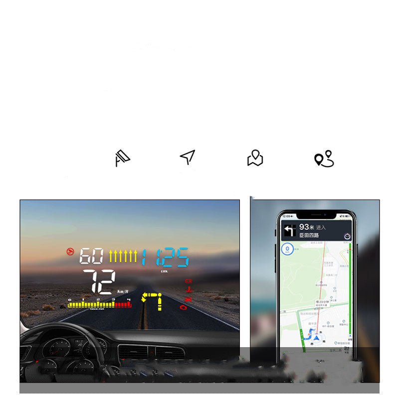 OBD Speed Navigation HUD Display