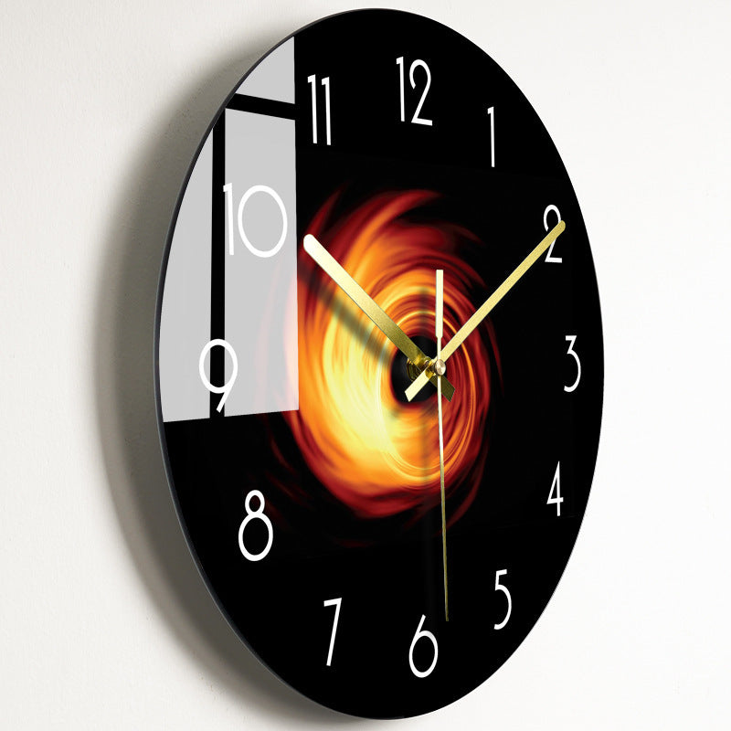 Luxury Silent Glass Wall Clock Living Room Decor
