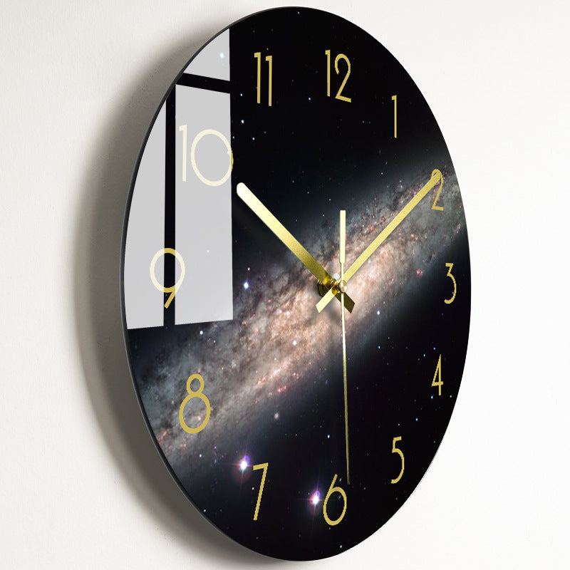 Luxury Silent Glass Wall Clock Living Room Decor
