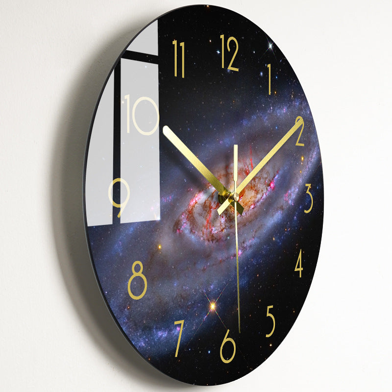 Luxury Silent Glass Wall Clock Living Room Decor