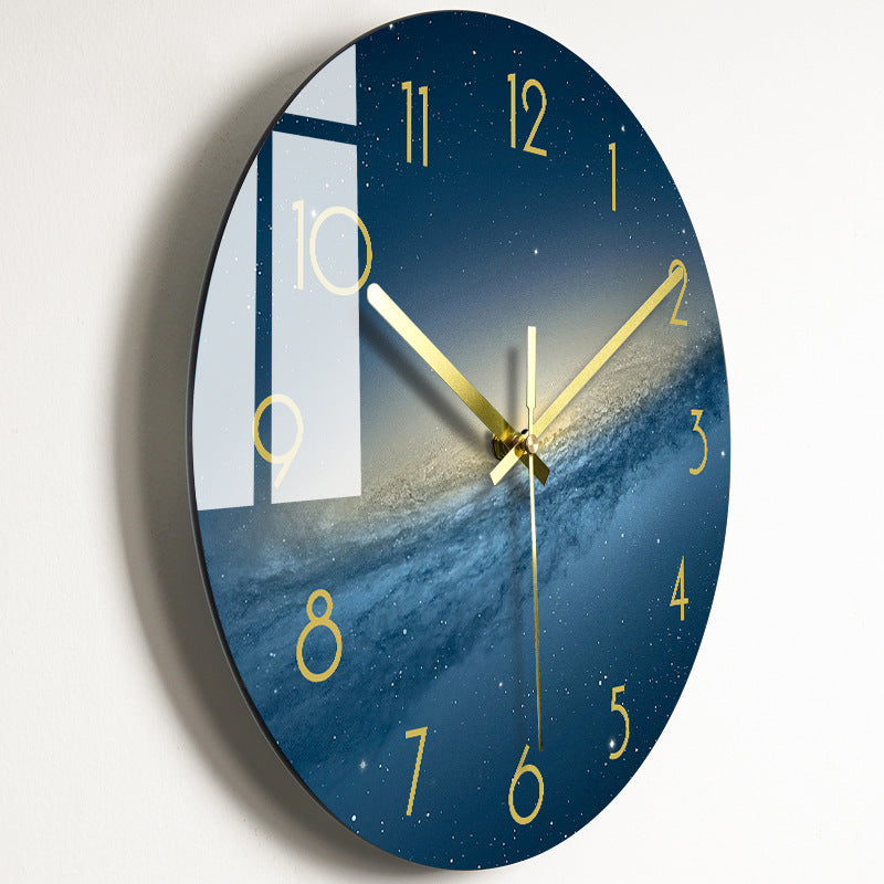 Luxury Silent Glass Wall Clock Living Room Decor