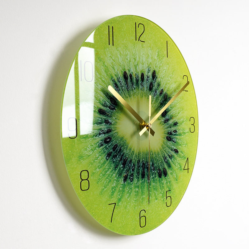 Luxury Silent Glass Wall Clock Living Room Decor