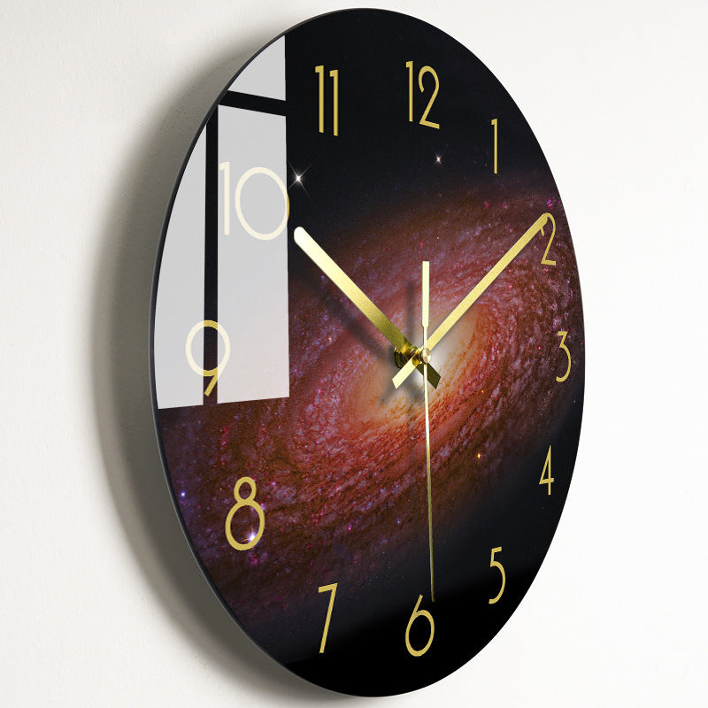 Luxury Silent Glass Wall Clock Living Room Decor