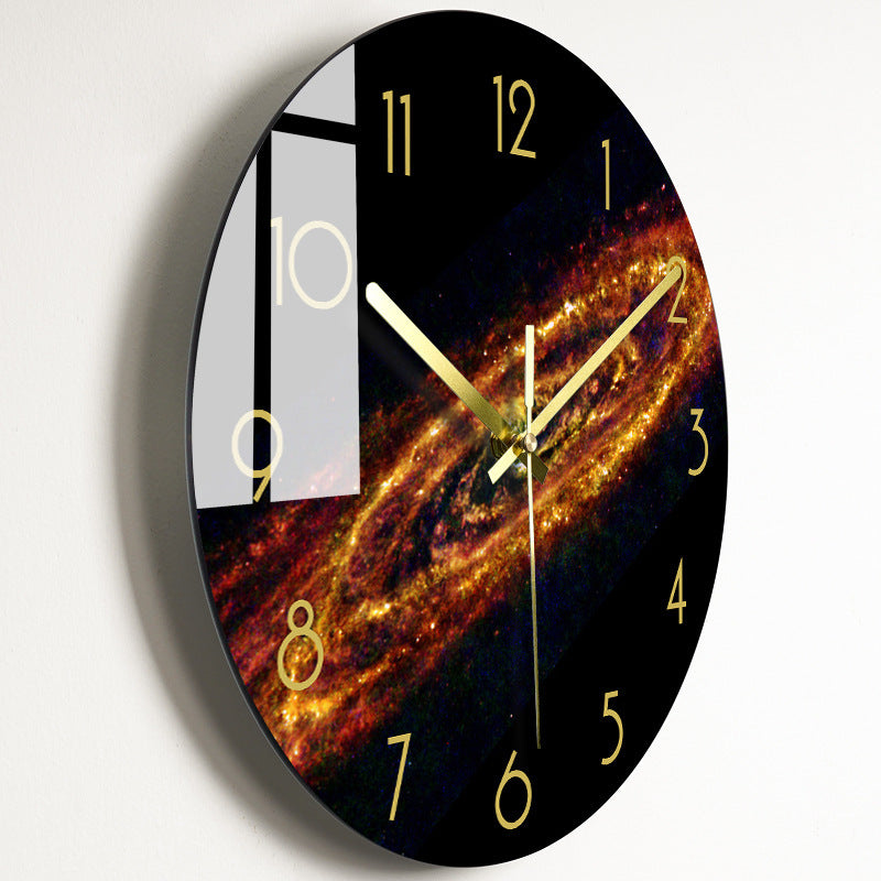 Luxury Silent Glass Wall Clock Living Room Decor
