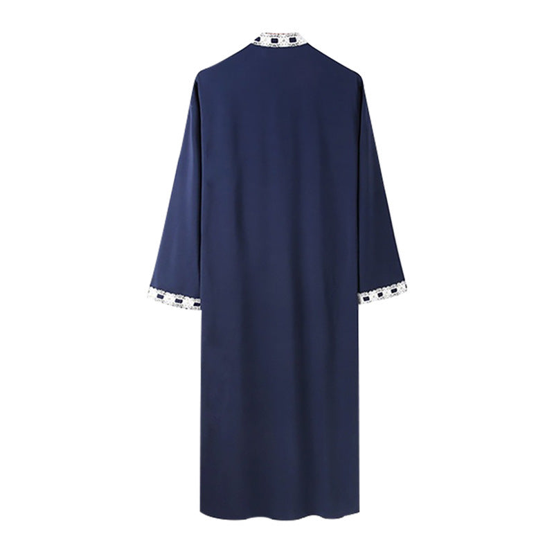 Long Sleeve Solid Color Casual Robe