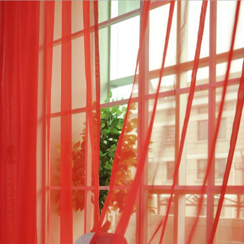 Solid Tulle Modern Sheer Curtains