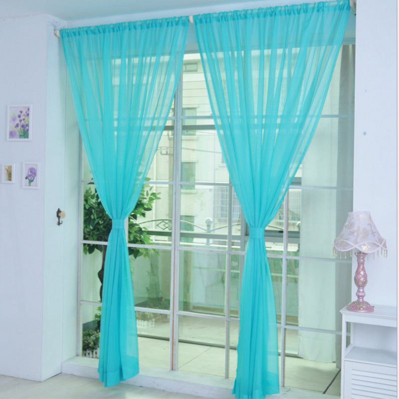 Solid Tulle Modern Sheer Curtains