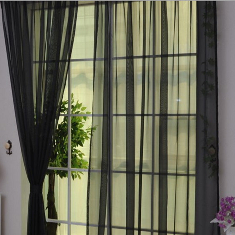 Solid Tulle Modern Sheer Curtains