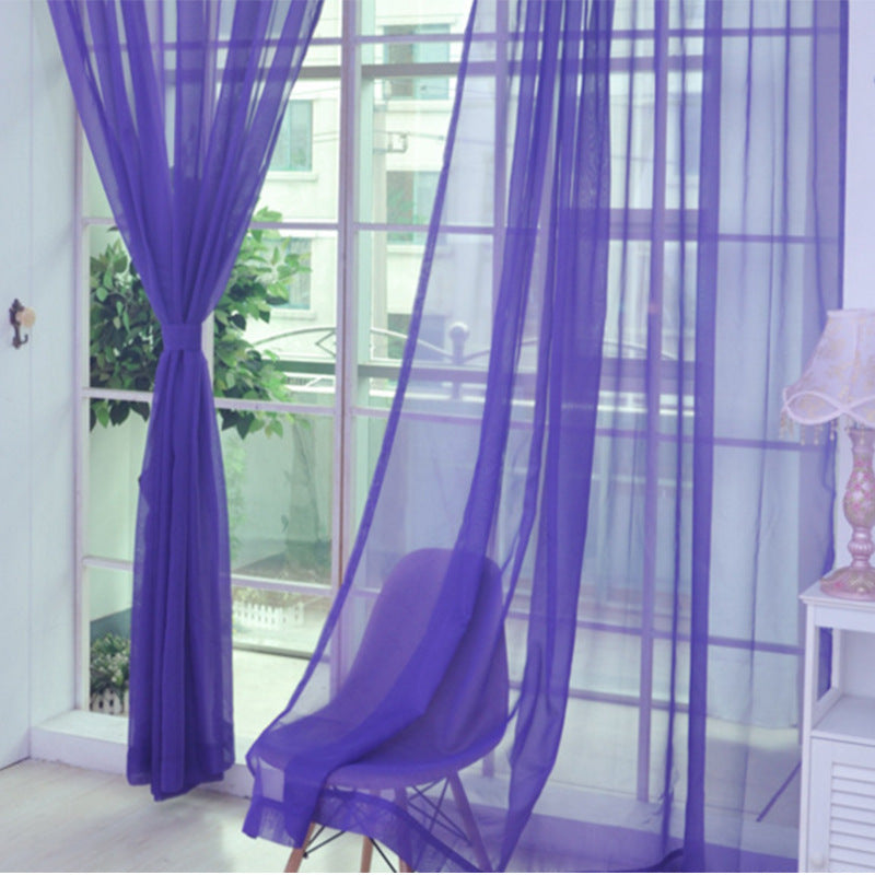 Solid Tulle Modern Sheer Curtains