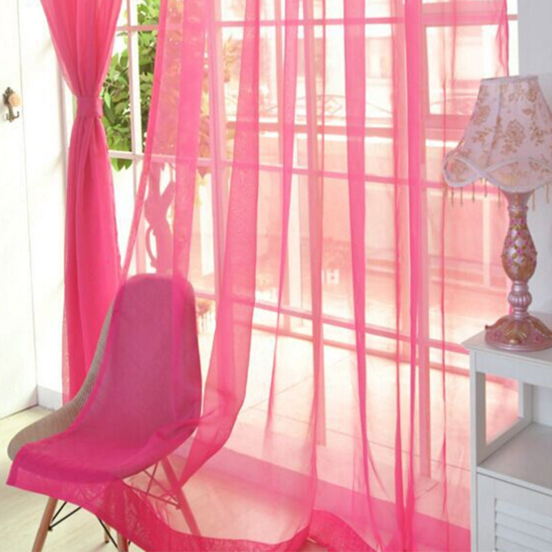 Solid Tulle Modern Sheer Curtains