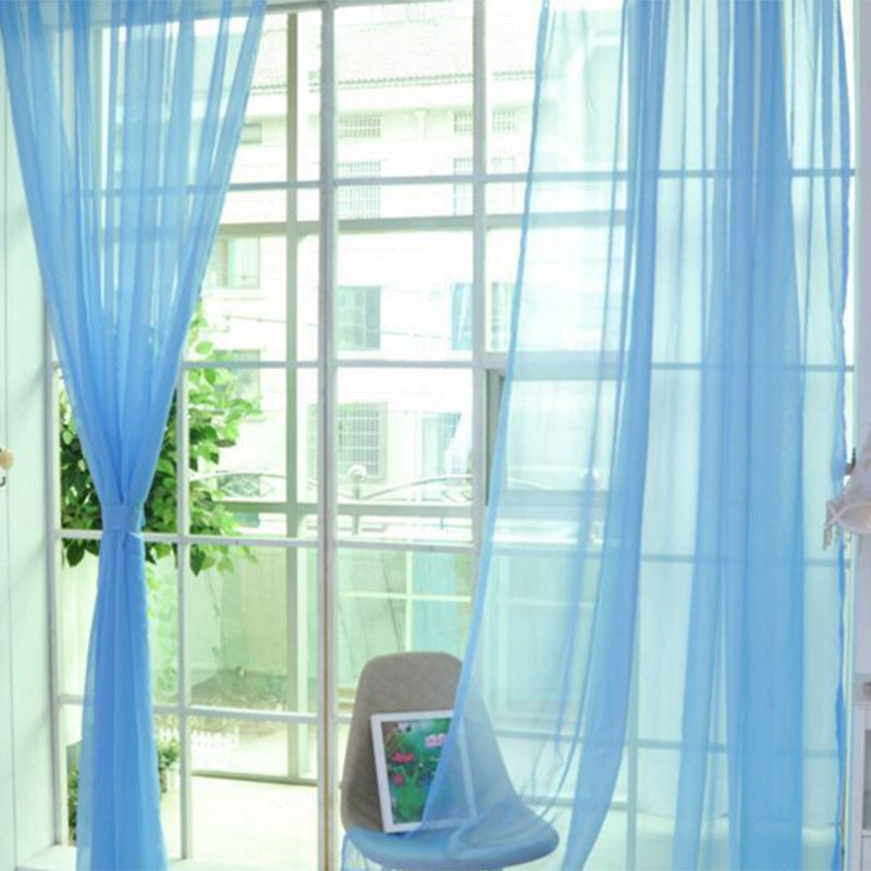 Solid Tulle Modern Sheer Curtains